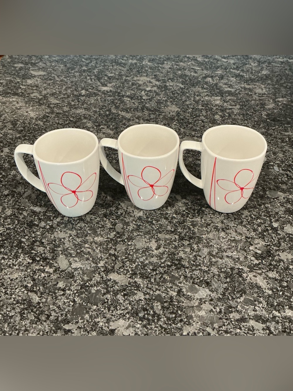 Set of 3 CORELLE Coordinates Daisy Days Coffee Mugs